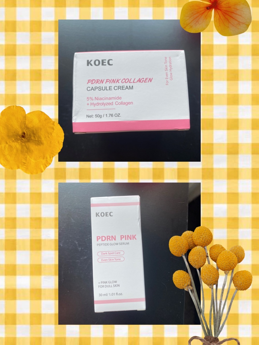 BUY NOW PRICE ! PDRN Pink Collagen Capsule Cream & Peptide Glow Serum - Pink
